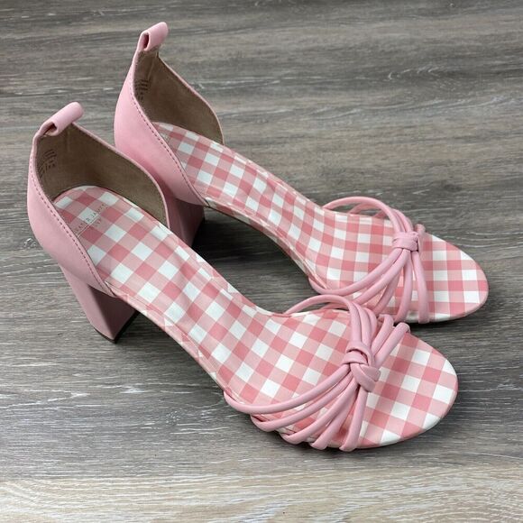 NWOB Draper James RSVP Elisa Geranium Pink Chunky Heel Sandal Size 9.5 - Picture 4 of 8